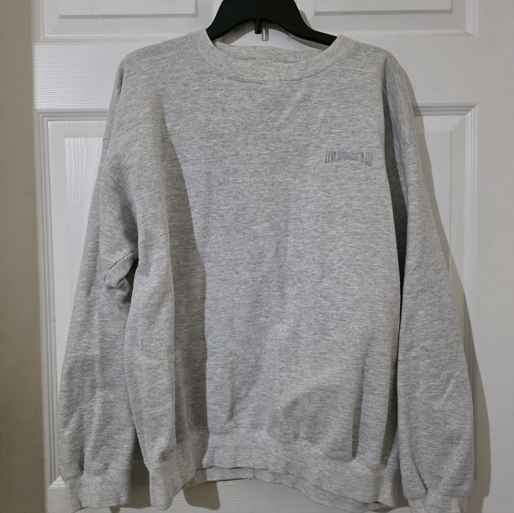 Men Size Large Vintage Levis Gray Crewneck Sweater